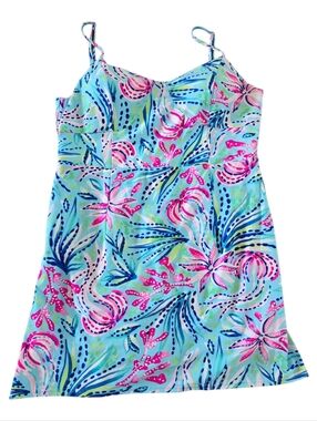 Aryeh Swim Dress, Women's XL, Tailored Fit, UPF 50, Tropical